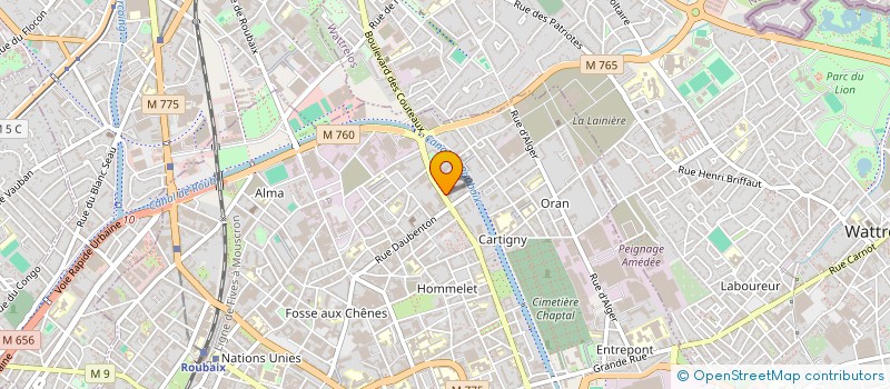 localisation de l'entreprise ALTAT à ROUBAIX