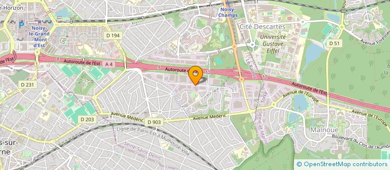 localisation de l'entreprise ALTEC à LA COURNEUVE