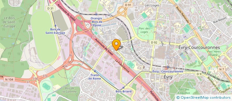 localisation de l'entreprise ALTECH à EVRY-COURCOURONNES