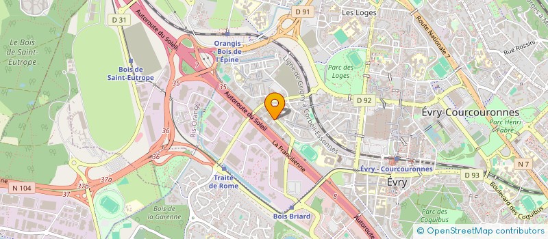 localisation de l'entreprise ALTECH MAINTENANCE à EVRY-COURCOURONNES