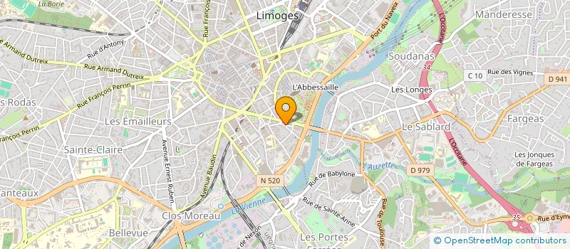 localisation de l'entreprise ALTER-ARC à LIMOGES