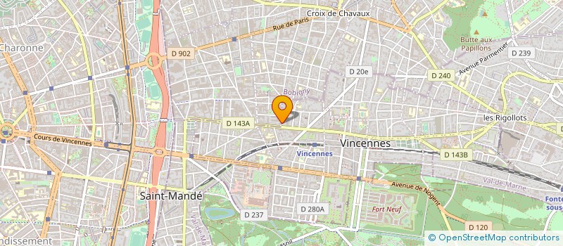 localisation de l'entreprise ALTER EGO à VINCENNES