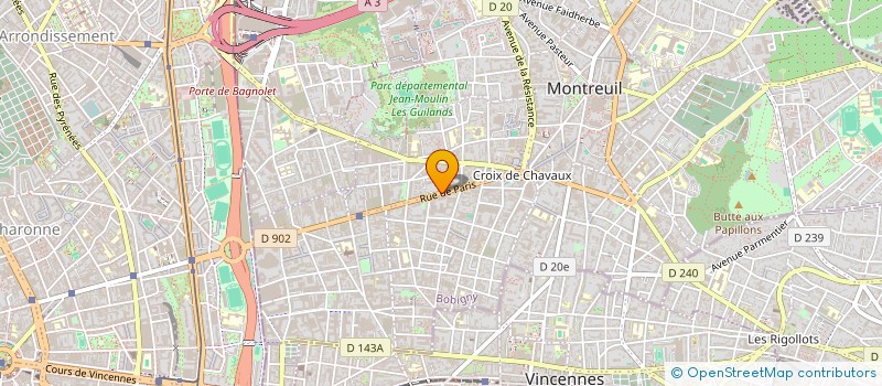 localisation de l'entreprise ALTERNANCE INTERIM  MONTREUIL