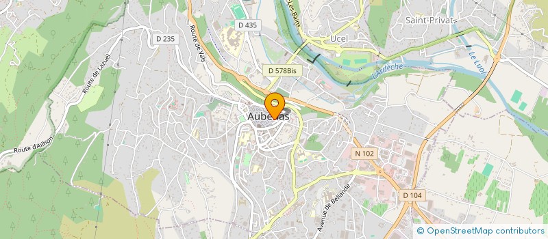 localisation de l'entreprise ALTERNATIF à AUBENAS