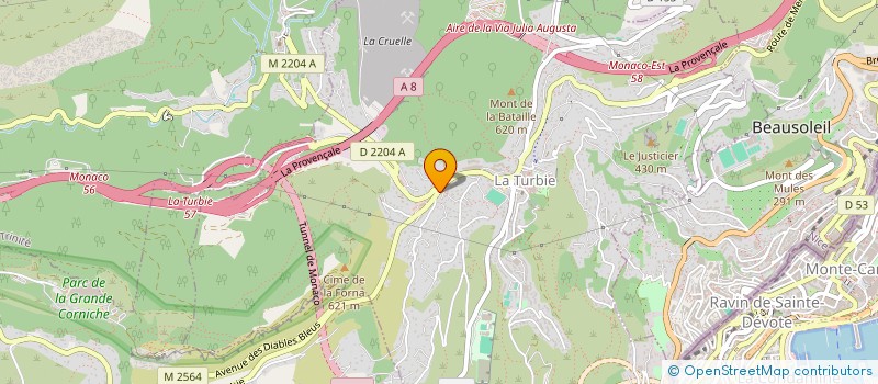 localisation de l'entreprise ALTERNATIV INTERNATIONAL RECRUITMENT à LA TURBIE