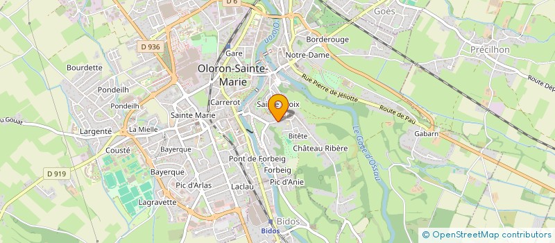 localisation de l'entreprise ALTERNATIVES PYRENEENNES A L'AXE EUROPE  OLORON-SAINTE-MARIE