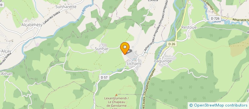 localisation de l'entreprise ALTHABE à LICHANS-SUNHAR