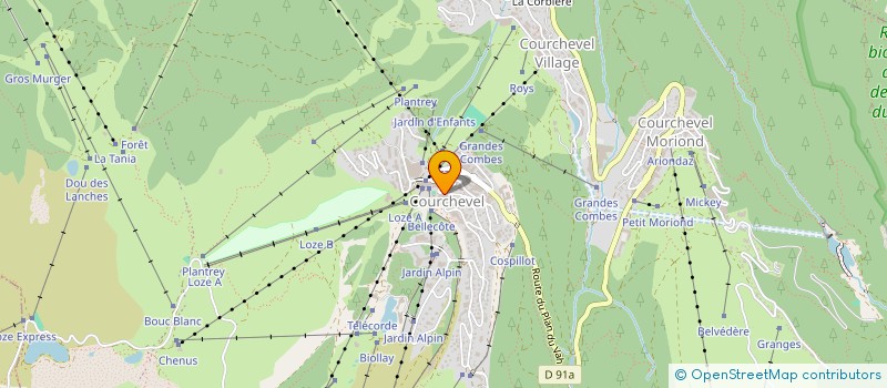 localisation de l'entreprise ALTI AMBULANCES à COURCHEVEL
