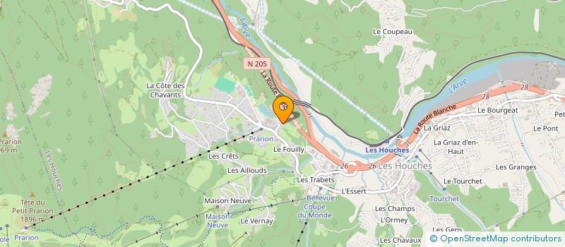 localisation de l'entreprise ALTI'MOVE  LES HOUCHES