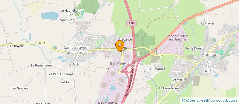 localisation de l'entreprise ALTI PLUS à SAINT-SAUVEUR-DES-LANDES