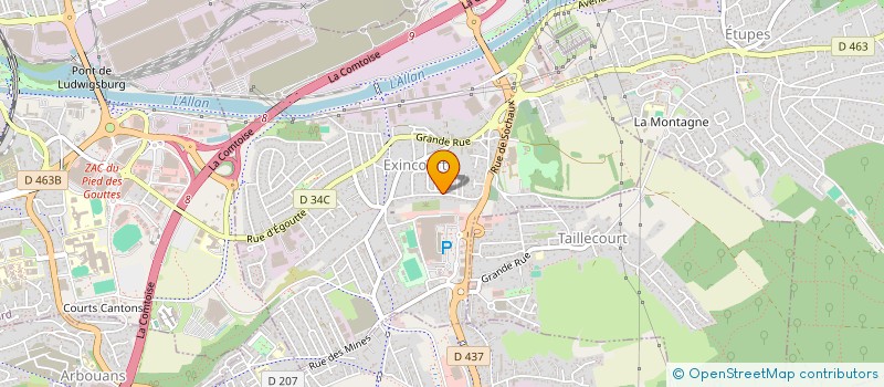 localisation de l'entreprise ALTIN EXPRESS à ETUPES