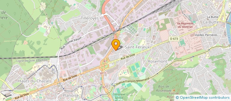 localisation de l'entreprise ALTIS à BESANCON