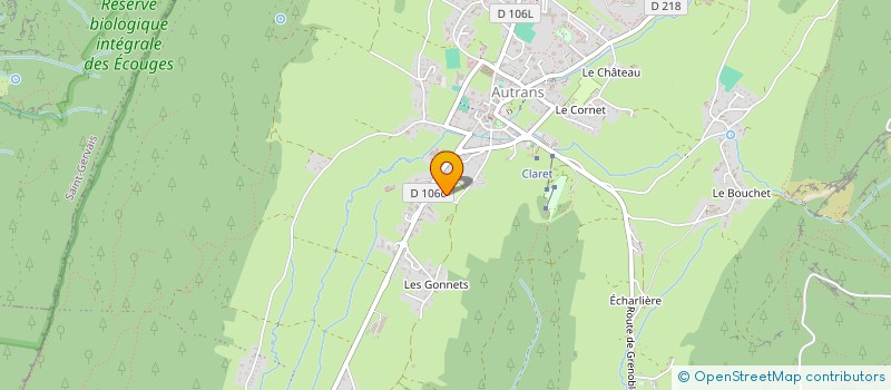 localisation de l'entreprise ALTITUDE 1035  AUTRANS-MEAUDRE EN VERCORS