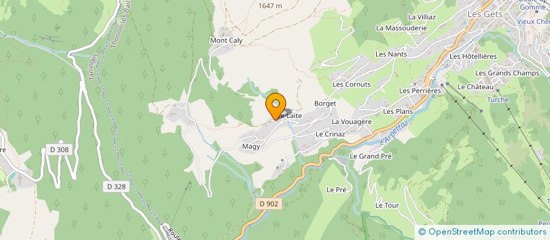 localisation de l'entreprise ALTITUDE 1625  LES GETS