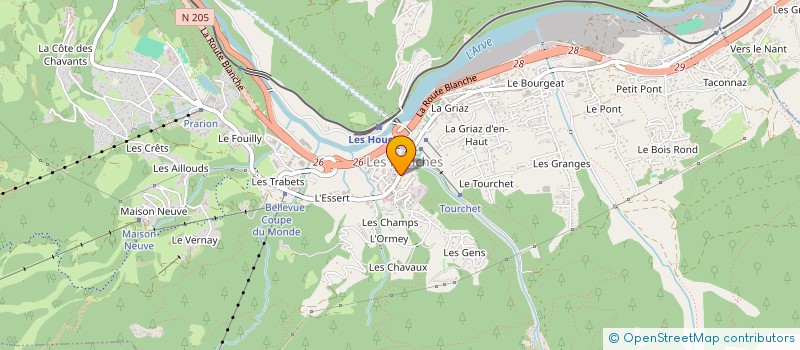 localisation de l'entreprise ALTITUDE ESPACE  LES HOUCHES