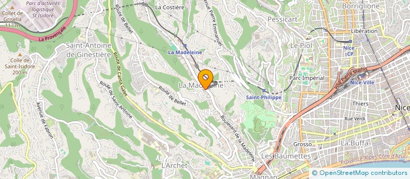 localisation de l'entreprise ALTITUDE TELECOM à NICE
