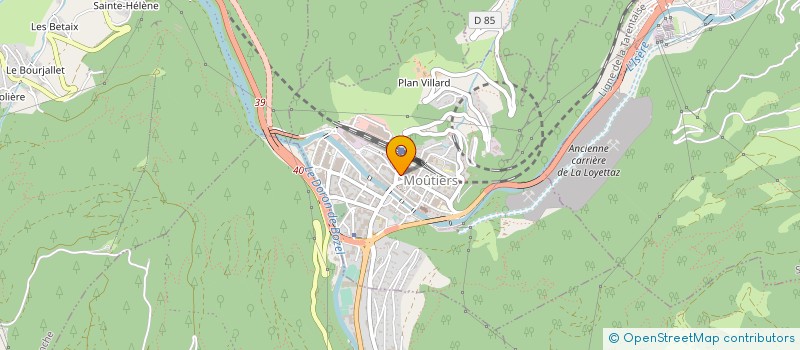 localisation de l'entreprise ALTITUDES TRANSACTIONS COMMERCES EN ABREGE ATC à MOUTIERS