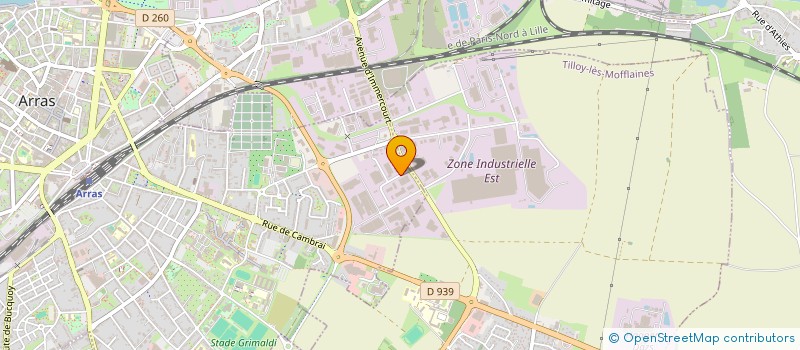 localisation de l'entreprise ALTP SERVICE à ARRAS