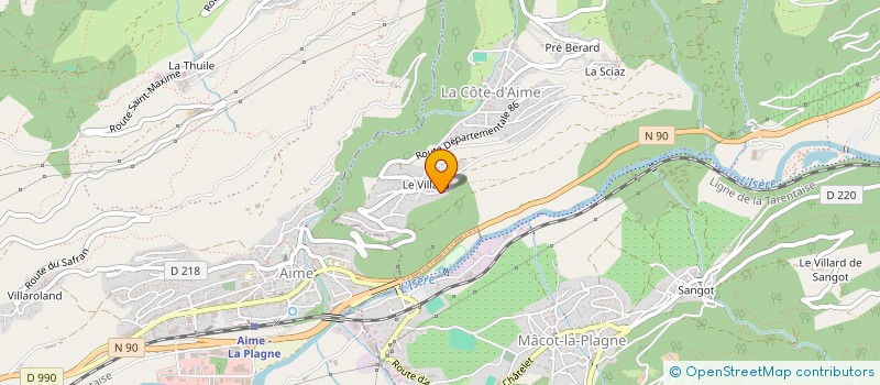 localisation de l'entreprise ALTUS DIAGNOSTICS  LA PLAGNE TARENTAISE