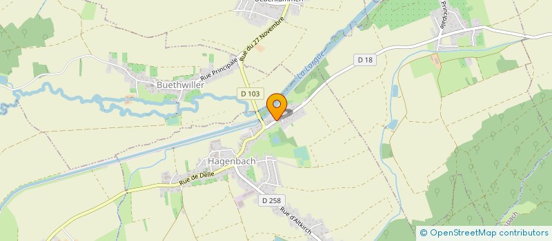 localisation de l'entreprise ALU BOIS CREATION à HAGENBACH