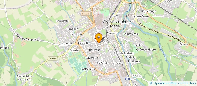 localisation de l'entreprise ALU BOIS DISTRIBUTION à OLORON-SAINTE-MARIE