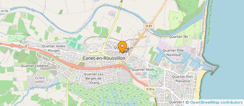 localisation de l'entreprise ALU CANET SARL à CANET-EN-ROUSSILLON