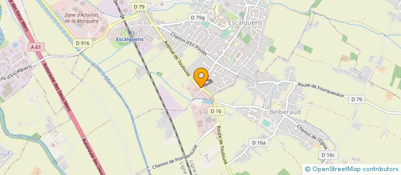 localisation de l'entreprise ALU CONCEPT  ESCALQUENS