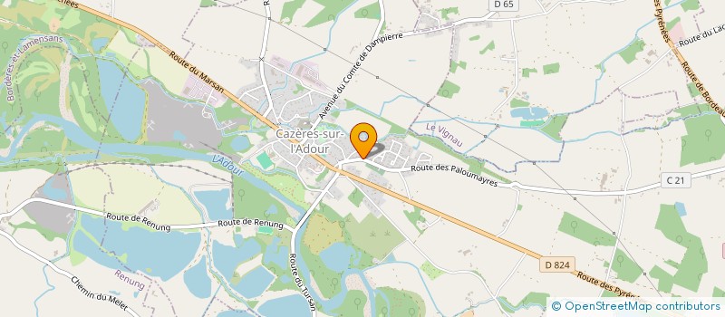 localisation de l'entreprise ALU'K  CAZERES-SUR-L'ADOUR