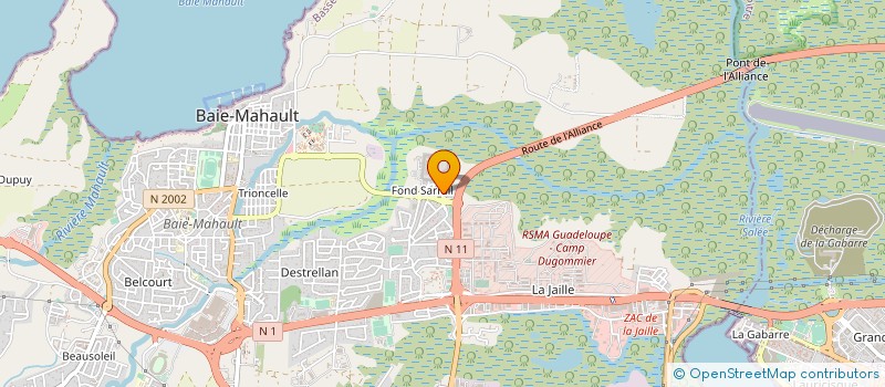 localisation de l'entreprise ALU  '  N  DKO   SARL  BAIE-MAHAULT