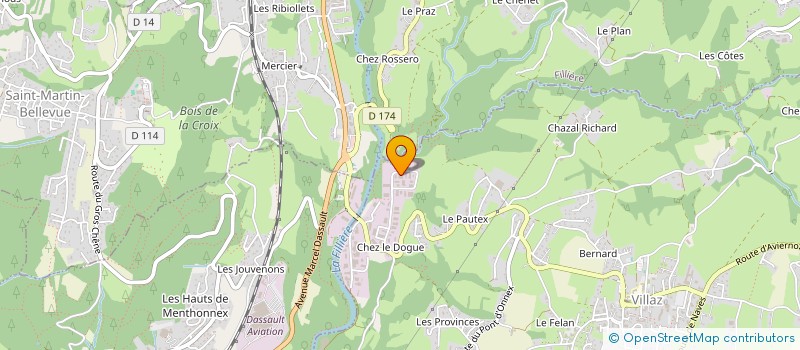 localisation de l'entreprise ALU RIVE  VILLAZ