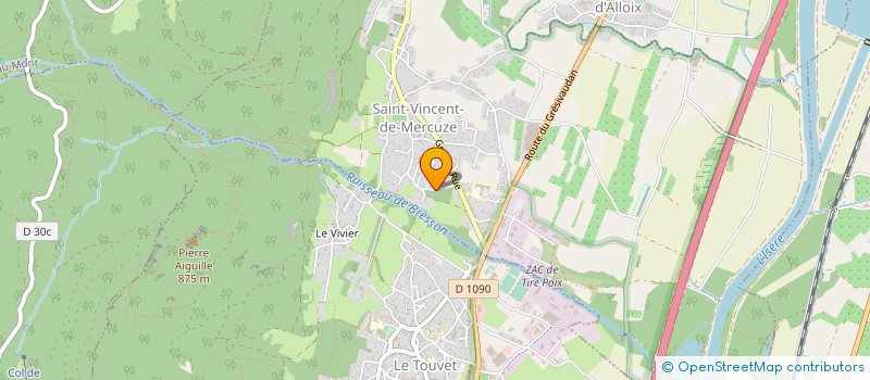 localisation de l'entreprise ALU SPINACE à LE TOUVET