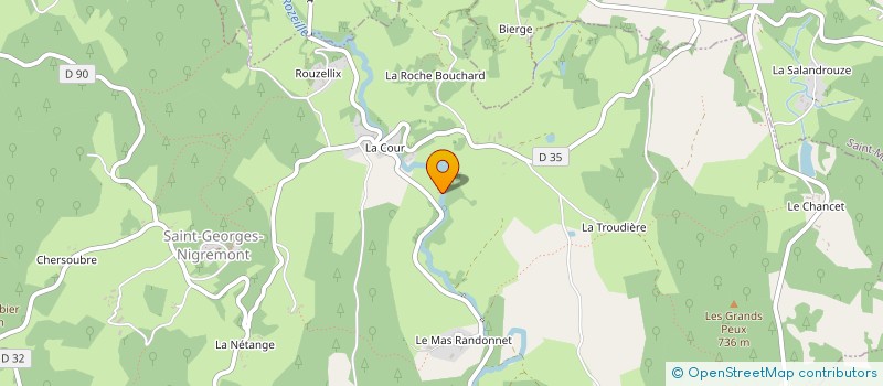 localisation de l'entreprise ALU STYLE à SAINT-GEORGES-NIGREMONT