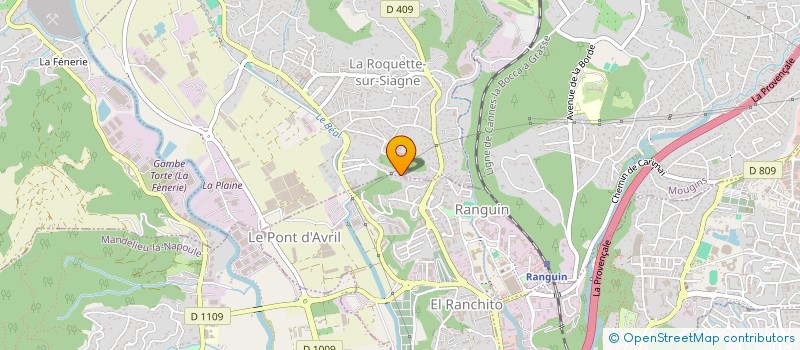 localisation de l'entreprise ALU TECHNIC 2000 à LA ROQUETTE-SUR-SIAGNE