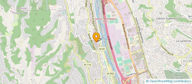 localisation de l'entreprise ALUDIF S.T.P.  SAINT-LAURENT-DU-VAR