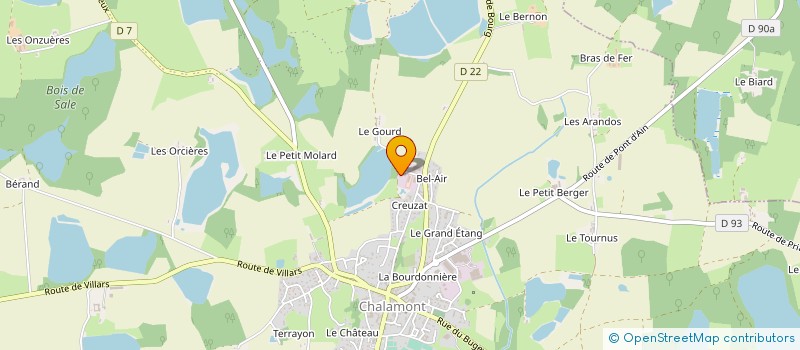 localisation de l'entreprise ALUDREAM PISCINES à CHALAMONT