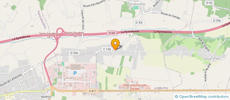 localisation de l'entreprise ALUELEC à LANDORTHE