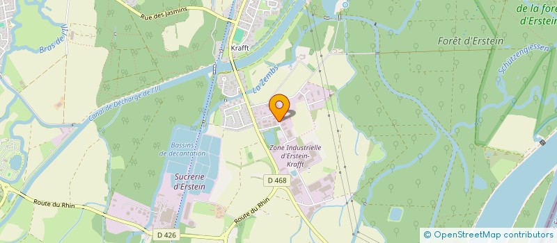 localisation de l'entreprise ALUFAB ALSACE  ERSTEIN