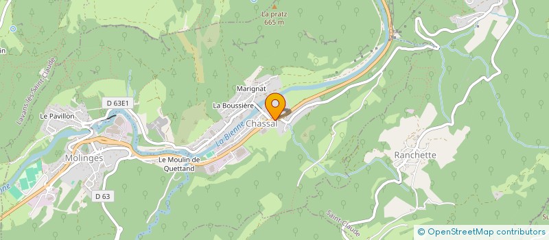 localisation de l'entreprise ALUGAND  CHASSAL-MOLINGES