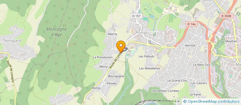 localisation de l'entreprise ALUGLASS à POISY