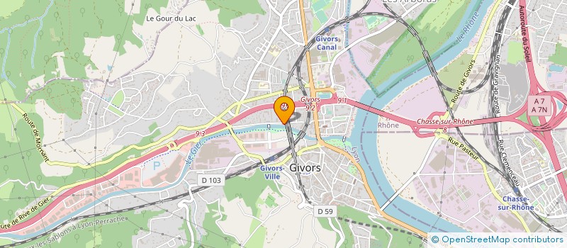 localisation de l'entreprise ALUINOX  GIVORS