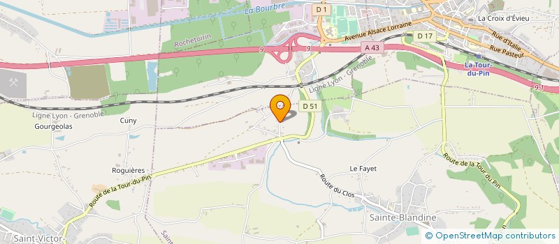 localisation de l'entreprise ALUMED à SAINTE-BLANDINE