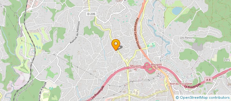 localisation de l'entreprise ALUMETAL 06  MOUGINS