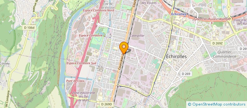 localisation de l'entreprise ALUMETALL à ECHIROLLES