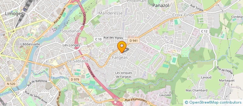 localisation de l'entreprise ALUMINARY à PANAZOL
