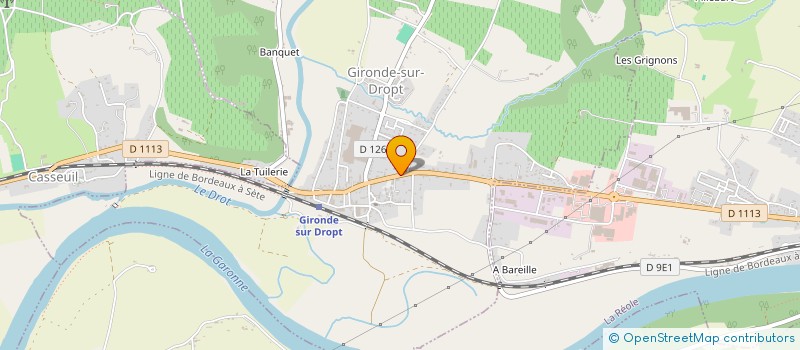 localisation de l'entreprise ALUMINIUM AQUITAINE FERMETURE SARL  GIRONDE-SUR-DROPT