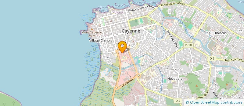 localisation de l'entreprise ALUMINIUM DISCOUNT GUYANE à CAYENNE