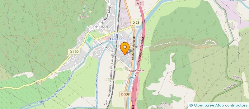 localisation de l'entreprise ALUMINIUM INDUSTRIE MEOZZI  LAMANON