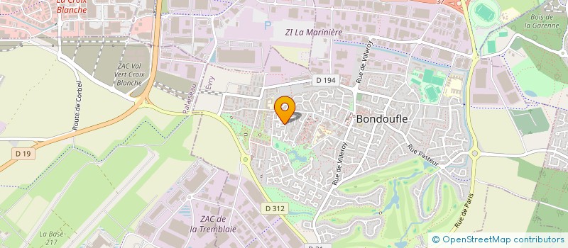 localisation de l'entreprise ALUMINIUM POSE SERRURERIE à BONDOUFLE