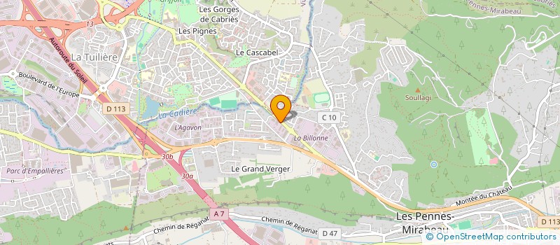 localisation de l'entreprise ALUMINIUM SOLUTIONS à LES PENNES-MIRABEAU