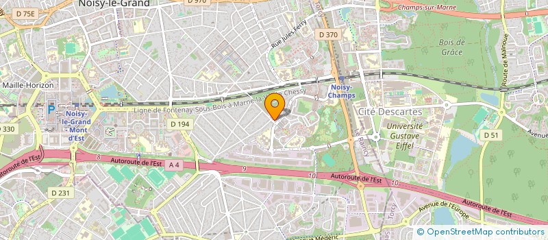 localisation de l'entreprise ALUMNI DE L'ECOLE D'URBANISME DE PARIS (ALUMNI EUP)  NOISY-LE-GRAND